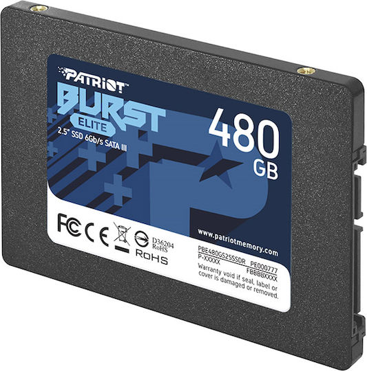 Patriot Burst Elite SSD 480GB 2.5'' Type with SATA III Connection PBE480GS25SSDR vista 2