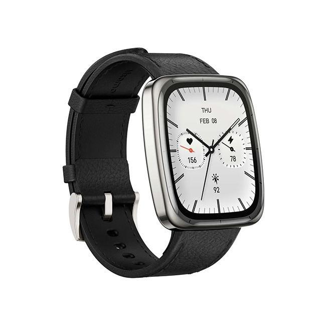 Amazfit Active 2 Square Stainless Steel 43mm Waterproof Smartwatch with Heart Rate Monitor (Black) Ansicht 2