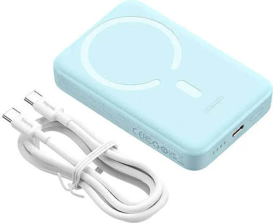 Baseus Magnetic Mini MagSafe Power Bank 10000mAh 30W with USB-C Port Light Blue view 5