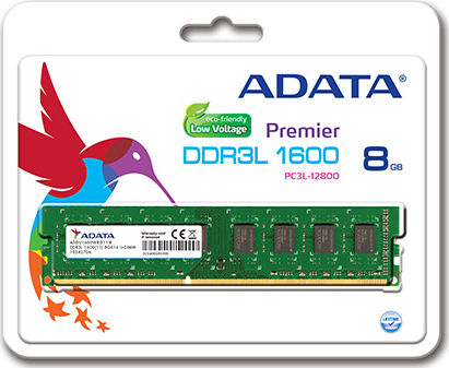 Adata DDR3L Memory with 1x8GB Module and Speed 1600 for Desktop ADDU1600W8G11-B view 2