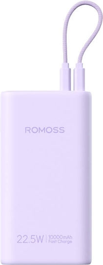 Romoss PHA10 Power Bank 10000mAh 22.5W with 2 USB-C Ports Purple vista 2