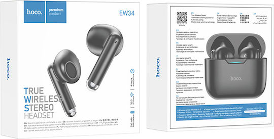Hoco EW34 Earbud Bluetooth Handsfree Earphones with Charging Case Black view 5