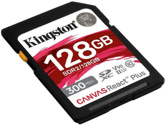 Kingston Canvas React Plus SDXC 128GB Class 10 U3 V90 UHS-II view 2