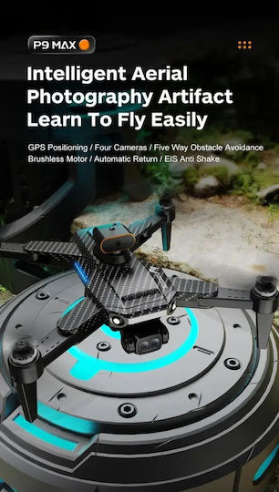 P9 Garbon Drone 5G with Camera and Controller view 2