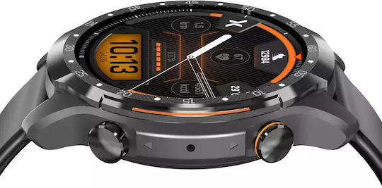 MaxCom FW01 Uran Stainless Steel Smartwatch with Heart Rate Monitor (Black) view 2