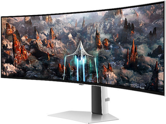Samsung Odyssey G9 Ultrawide OLED HDR Curved Gaming Monitor 49" 5120x1440 240Hz with Response Time 0.03ms GTG view 2