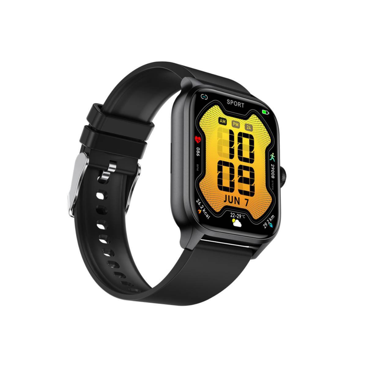 Eko Lumos Smartwatch With Heart Rate Monitor Black view 2