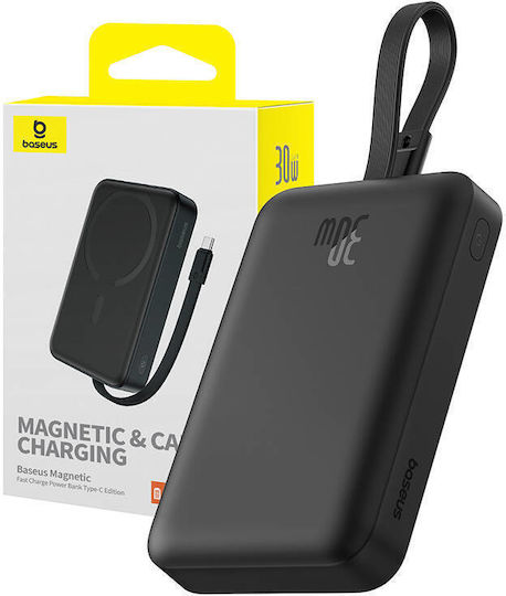 Baseus Mini MagSafe Power Bank 10000mAh 30W with USB-C Port Power Delivery Black