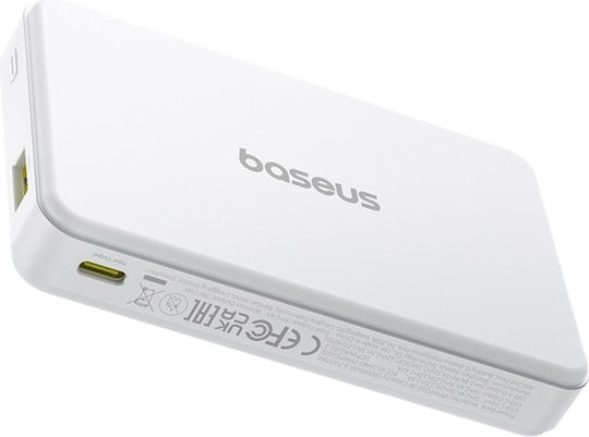 Baseus Airpow2 Qi2 Power Bank 10000mAh 22.5W with USB-A Port and USB-C Port White view 5