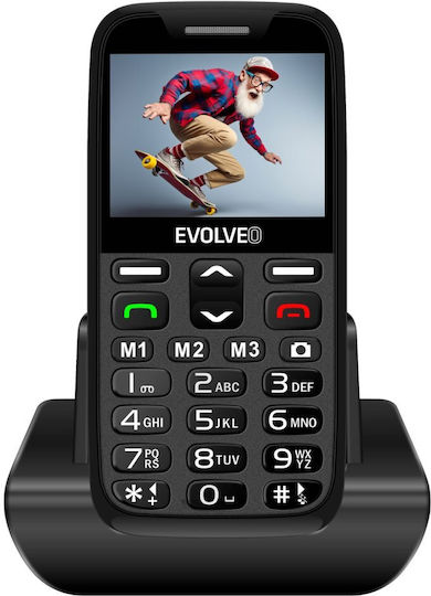 Evolveo EasyPhone XR Single SIM Mobile with Large Buttons Black view 2