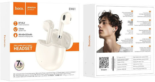 Hoco EW61 June In-ear Bluetooth Handsfree Earphones with Charging Case White view 2