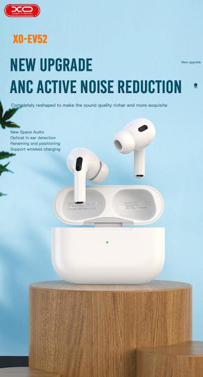 XO EV52 In-ear Bluetooth Handsfree Earphones with Charging Case White view 3