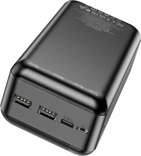 Borofone BJ27B Power Bank 30000mAh with 2 USB-A Ports and USB-C Port Black view 3