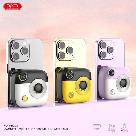 XO PR223 Power Bank 10000mAh 5W with USB-C Port Black & Yellow vista 2