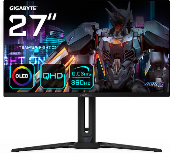 Gigabyte Aorus FO27Q3 () OLED HDR Gaming Monitor 27" QHD 2560x1440 360Hz with Response Time 0.03ms GTG