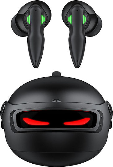 Recci Helmet In-ear Bluetooth Handsfree Earphones with Charging Case Black