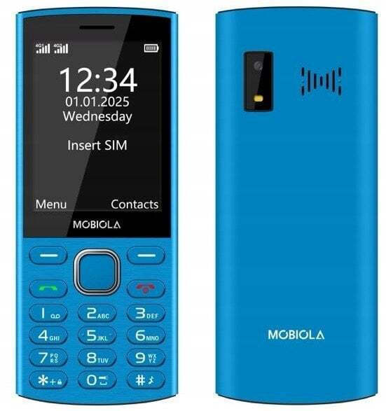 Mobiola MB4280 Dual SIM Mobile with Large Buttons Blue view 1