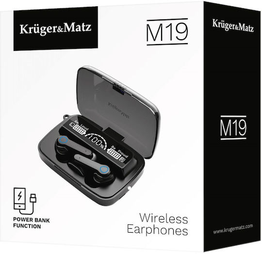 Kruger & Matz M1 In-ear Bluetooth Handsfree Earphones with Charging Case White view 8