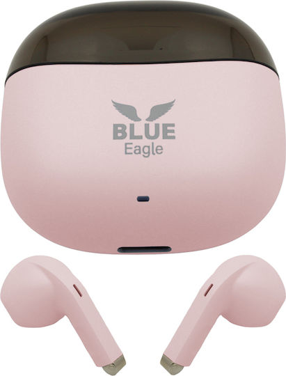 Blue Eagle BE-TWS-06 Earbud Bluetooth Handsfree Headphones with Charging Case Pink
