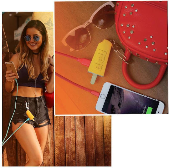 BuQu Pops Power Bank 2500mAh with USB-A Port Orange view 5