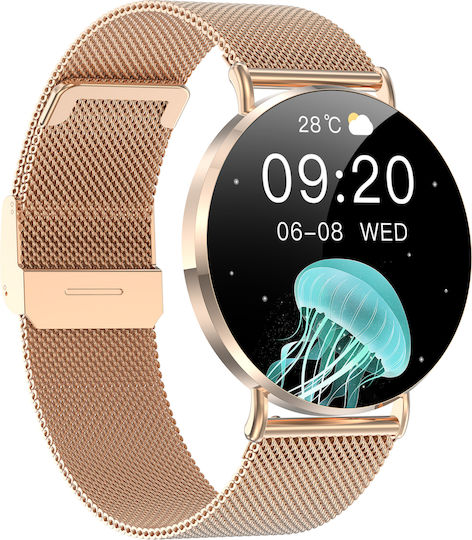 iSEN KM88 46mm Smartwatch with Heart Rate Monitor (Gold) view 6