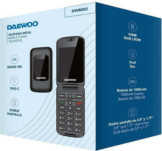 Daewoo DW8002BK Dual SIM Mobile with Large Buttons Black view 4