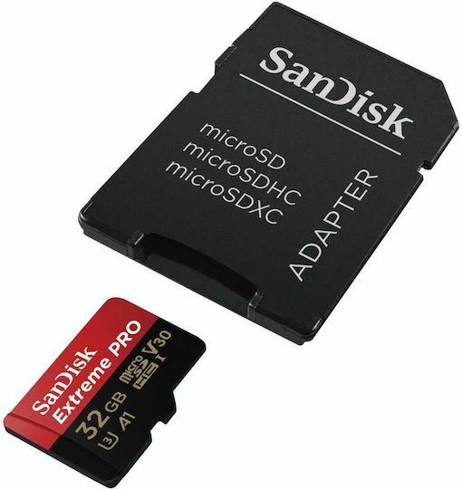 Sandisk Extreme Pro microSDHC 32GB U3 V30 A1 UHS-I 100MB/s with Adapter view 4