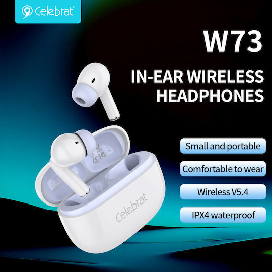 Celebrat W73 In-ear Bluetooth Handsfree Earphones with Sweat Resistance and Charging Case Black view 5