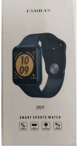 Esdras SW29 Smartwatch with Heart Rate Monitor (Black)