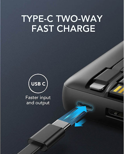 Veger VP2047 Power Bank 20000mAh with USB-A Port and USB-C Port Black view 4