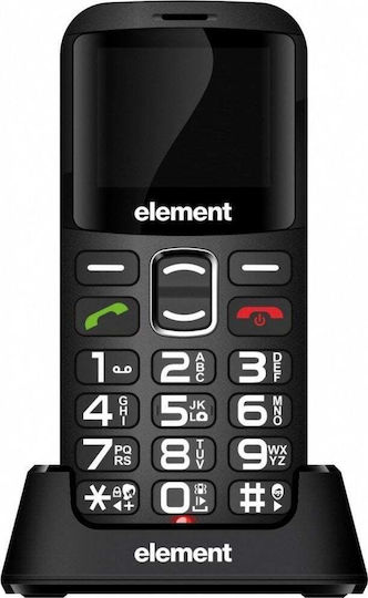 Sencor Element P012S Dual SIM Mobile with Large Buttons Black view 1