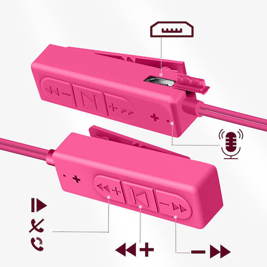Defunc Basic Talk Earbud Bluetooth Handsfree Earphones Pink view 7