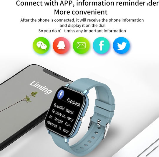 H10 Smartwatch with Heart Rate Monitor (Black) vista 5