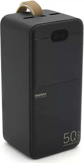 Remax RPP-117 Power Bank 50000mAh 27W with 2 USB-A Ports and USB-C Port Black