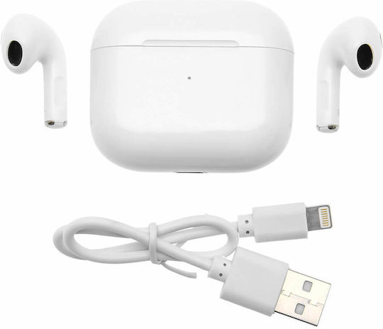 Pavareal Apro 4 Plus Earbud Bluetooth Handsfree Earphones with Charging Case White view 3