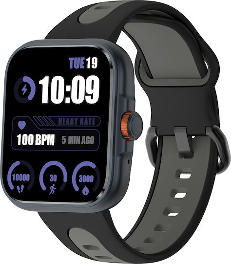 iSEN S216 Smartwatch with Heart Rate Monitor (Black) view 5