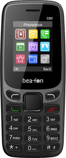 Bea-fon C80 Dual SIM Mobile with Buttons Black