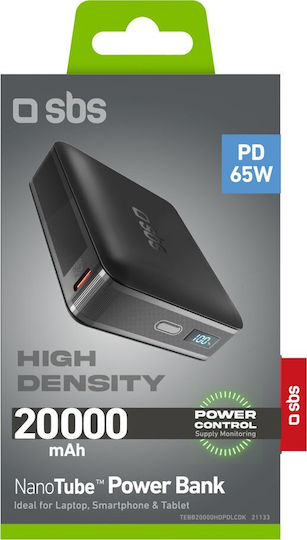 SBS Power Bank 20000mAh 65W Black view 2
