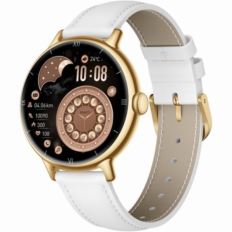 Gravity GT33-2 41mm Smartwatch with Heart Rate Monitor (Golden) view 5