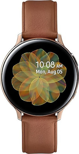Samsung Galaxy Watch Active2 Stainless Steel 44mm Waterproof with Heart Rate Monitor (Gold)