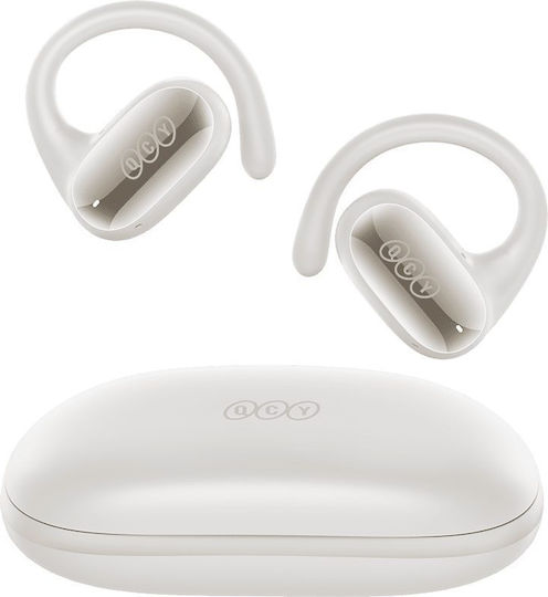 QCY Crossky GTR 2 Open Ear Bluetooth Handsfree Earphones with Sweat Resistance and Charging Case White