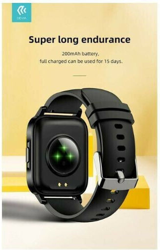 Devia Star Series BT01 Smartwatch with Heart Rate Monitor (Black) vista 3