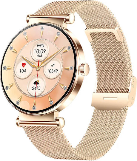 Microwear Y16 Smartwatch with Heart Rate Monitor (Gold)