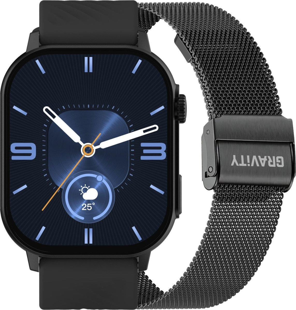 Gravity GT15 40mm Smartwatch with Heart Rate Monitor Black Ansicht 3