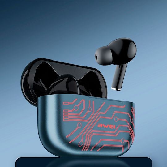 Awei T29 Pro In-ear Bluetooth Handsfree Earphones with Charging Case Ice Crack Blue view 4