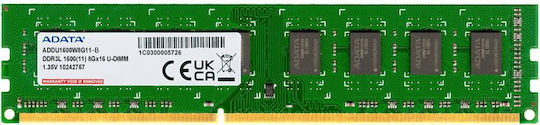 Adata DDR3L Memory with 1x8GB Module and Speed 1600 for Desktop ADDU1600W8G11-B view 3