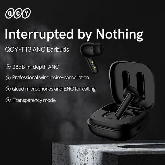 QCY T13 ANC In-ear Bluetooth Handsfree Earphones with Sweat Resistance and Charging Case Black view 8
