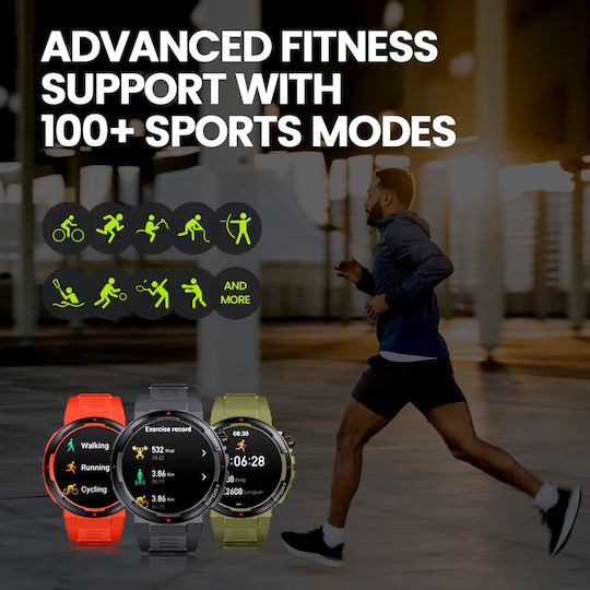Zeblaze Ares 3 Plus Smartwatch with Heart Rate Monitor (Black) vue 5