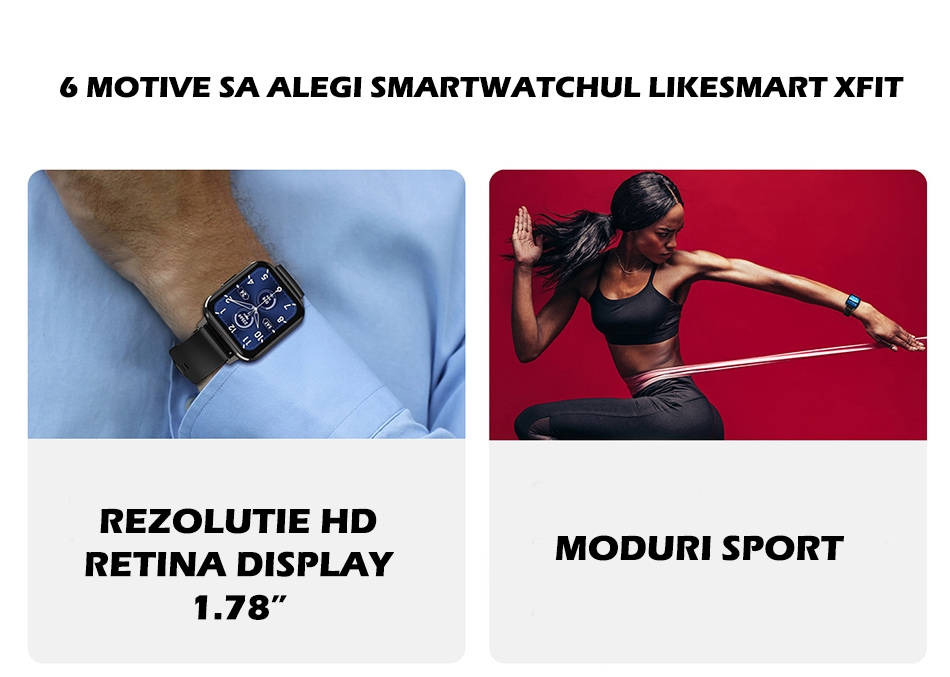 XFIT Aluminium Smartwatch with Heart Rate Monitor (Black) view 8