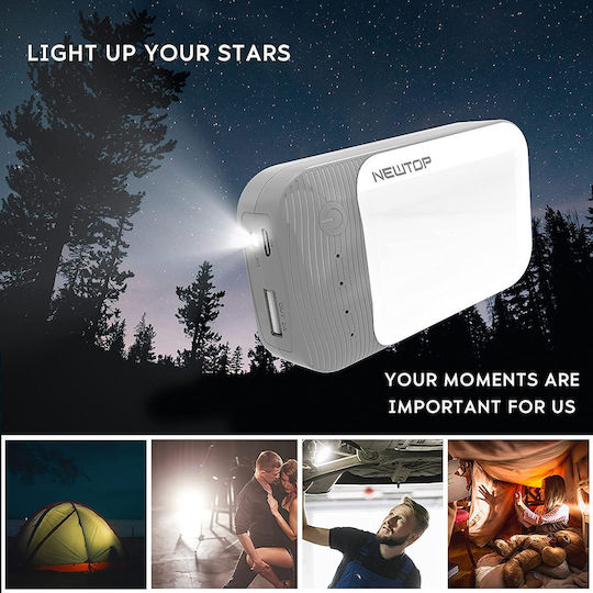 Newtop PB18 Power Bank 5200mAh with USB-A Port White / Grey vista 3